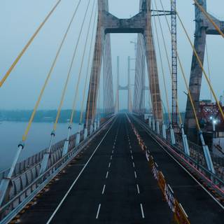 New Zuari Bridge - Cable Bridge wallpaper