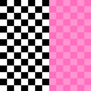 Pink checkered wallpaper