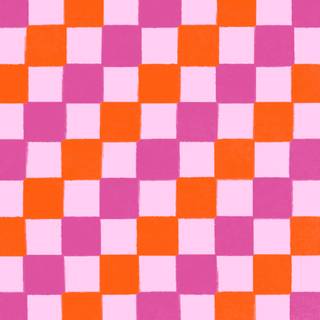 Pink checkered wallpaper