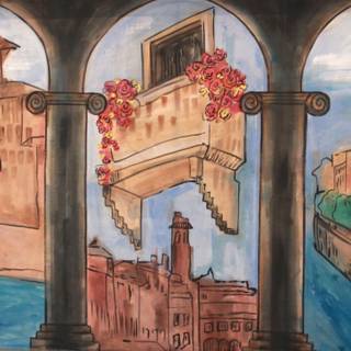 Romeo and Juliet balcony wallpaper