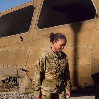 Cute girl soldier wallpaper