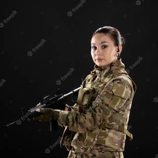 Cute girl soldier wallpaper
