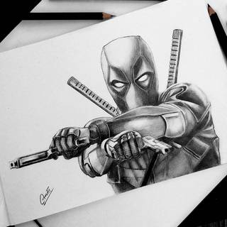 Deadpool drawing wallpaper