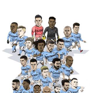 Man City squad wallpaper