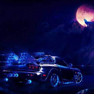 Dark blue car wallpaper