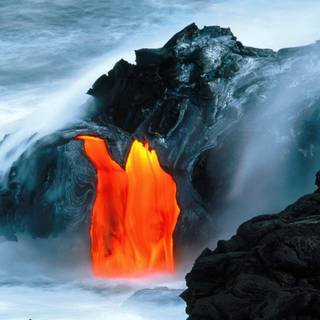 Lava flow wallpaper