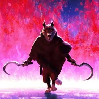 Wolf Puss in Boots wallpaper