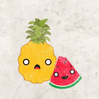 Watermelon pineapple wallpaper