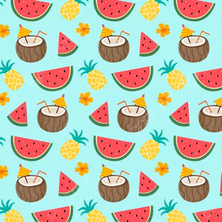 Watermelon pineapple wallpaper
