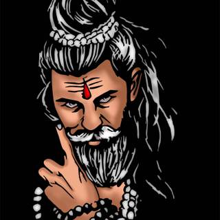 Mahadev sketch wallpaper