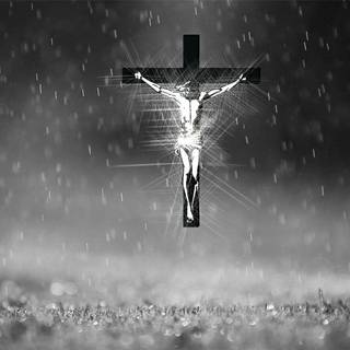 Cross black wallpaper