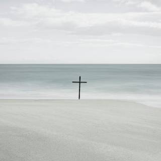 Cross black wallpaper