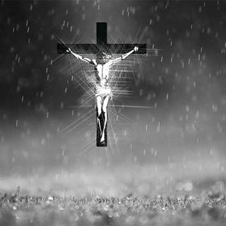 Cross black wallpaper