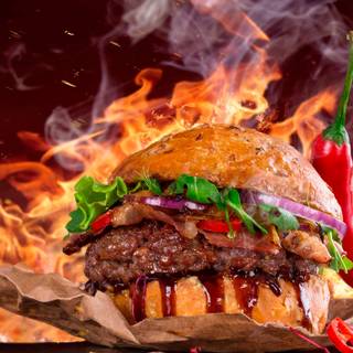 Beef burger wallpaper