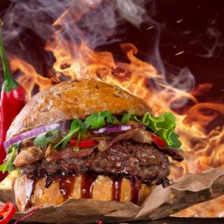 Beef burger wallpaper