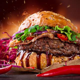 Beef burger wallpaper