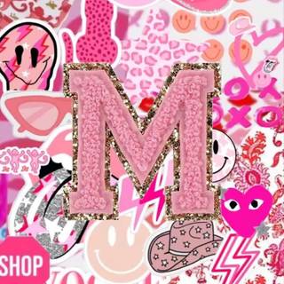 Pink letter M wallpaper