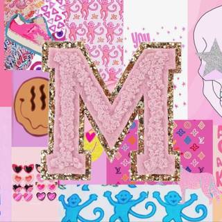 Pink letter M wallpaper
