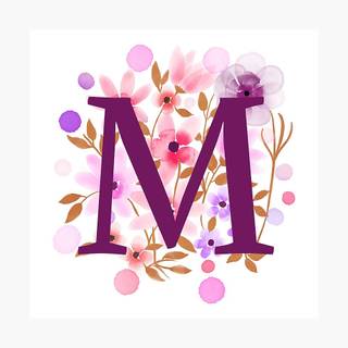 Pink letter M wallpaper