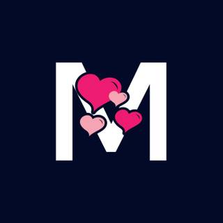 Pink letter M wallpaper