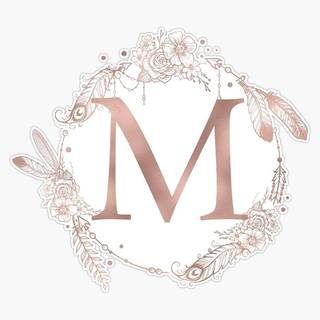 Pink letter M wallpaper