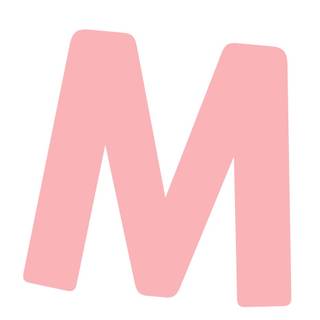 Pink letter M wallpaper