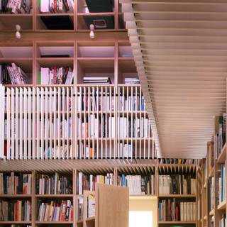 Cozy library wallpaper