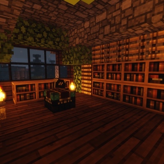 Cozy library wallpaper