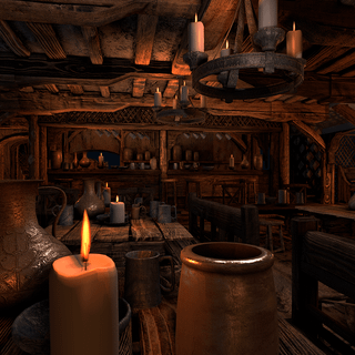 Fantasy tavern wallpaper