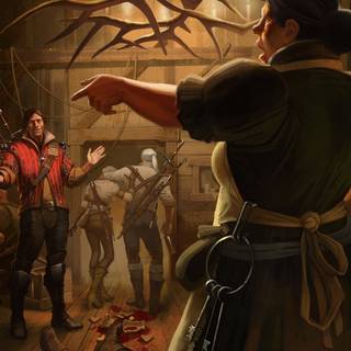 Fantasy tavern wallpaper