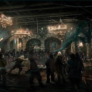 Fantasy tavern wallpaper