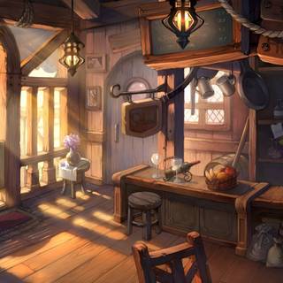 Fantasy tavern wallpaper