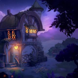 Fantasy tavern wallpaper