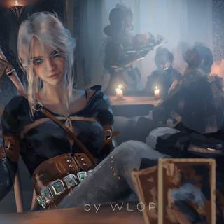 Fantasy tavern wallpaper