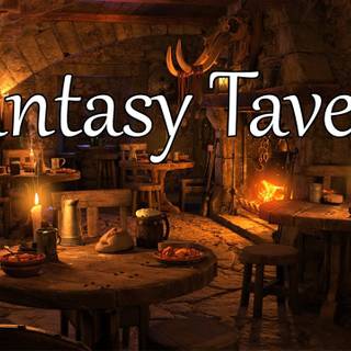 Medieval tavern wallpaper
