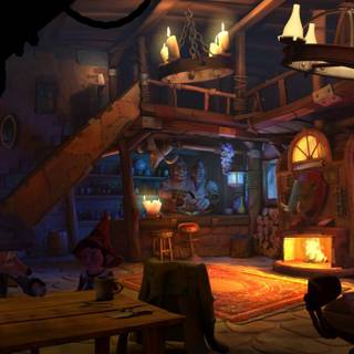 Fantasy tavern wallpaper