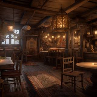Fantasy tavern wallpaper