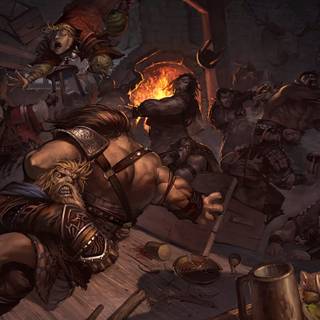 Fantasy tavern wallpaper