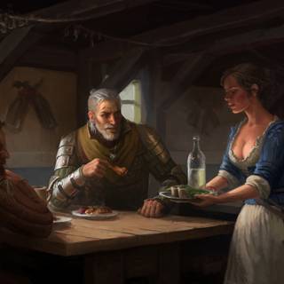 Fantasy tavern wallpaper