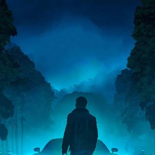 Man and car wallpaper