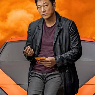 Man and car wallpaper