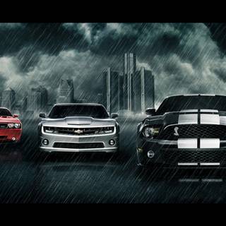 Man and car wallpaper