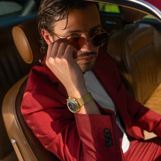 Man and car wallpaper