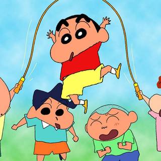 Shin Chan and friends wallpaper