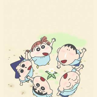 Shin Chan and friends wallpaper