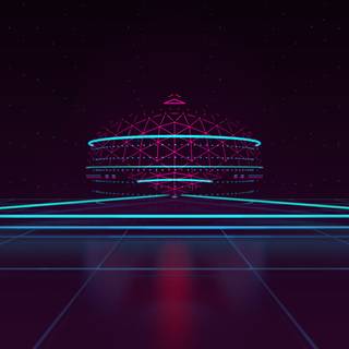 Dark synthwave wallpaper