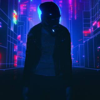 Dark synthwave wallpaper