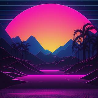 Dark synthwave wallpaper