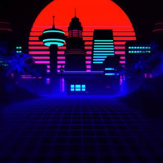 Dark synthwave wallpaper