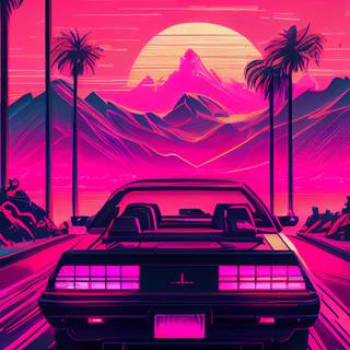 Dark synthwave wallpaper
